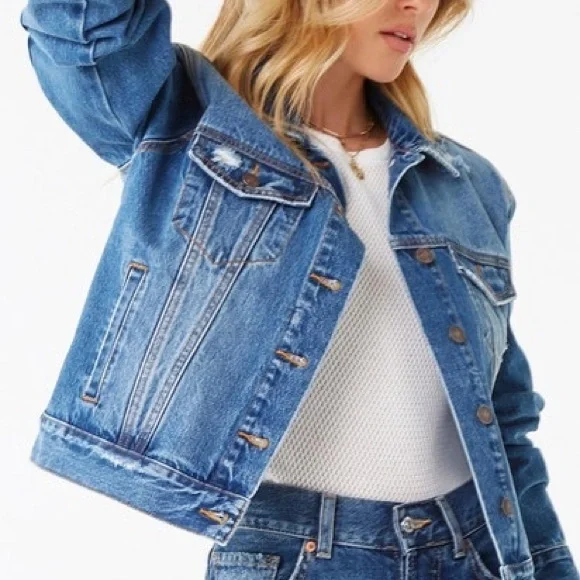 Forever 21 Denim Jacket. Size S - Picture 10 of 11